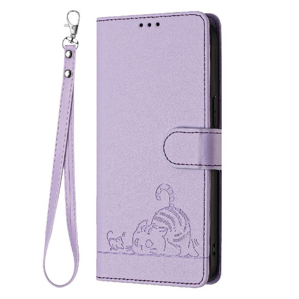(Purple) Case For Oppo Find X5 Card Slot Holder Kickstand Cat Rfid Wallet Flip Cover Purple 764563518289