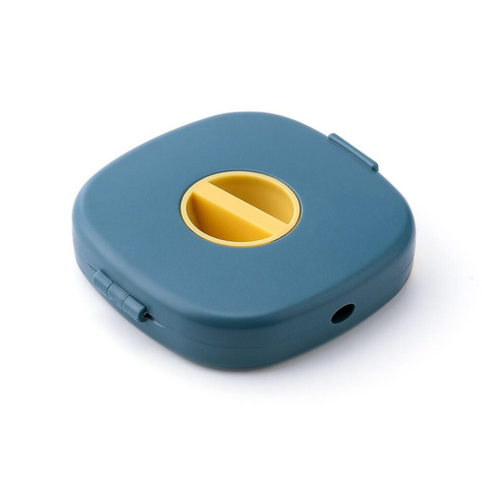 (blue) Retractable Cable Organiser Phone Cord Holder Portable Earphone Storage Box for USB and Headphone Cable Wire
