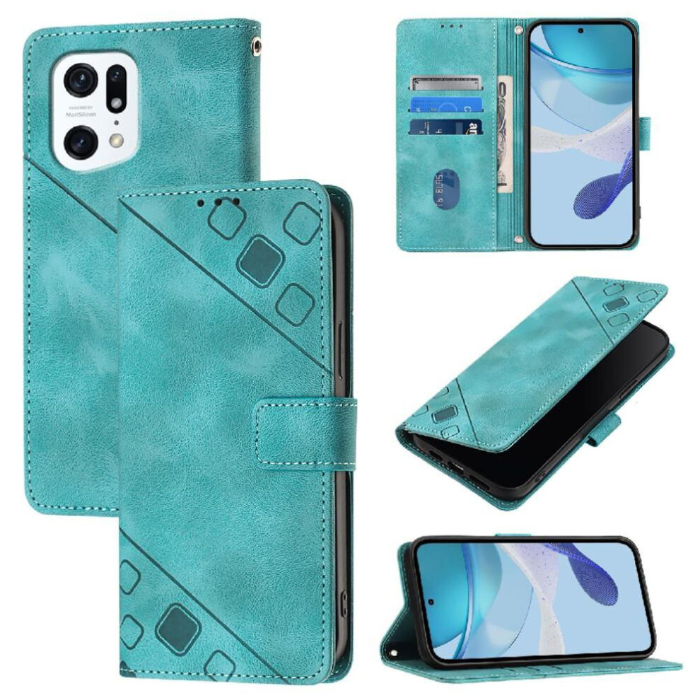 Photos - Case for Oppo Find X5 Pro Magnetic Leather Card Holder Wallet Flip Cover(Green)