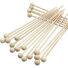 (As show, One size) Natural Wooden Lollipops Rock Candy Swizzle Sticks Cake Pops With Ball End Wood Pop Stir Sticks 6"15cm Length 100pcs