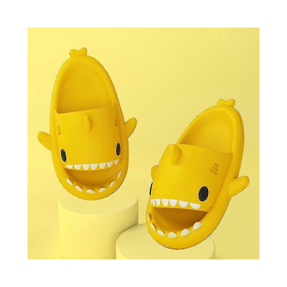 (As show, One size) Shark Slippers Non-slip Shower Bathroom Slippers Soft Summer Slide Sandals For Girls And Boys-image-OPC-PH9FFJR-NEW