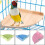 (As show, One size) Triangular Hamster Cage Shelf Heavy Duty Perching Platform Board For Small Animals 3