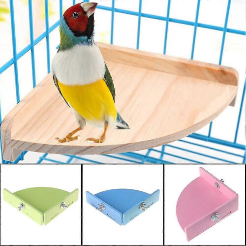 (As show, One size) Triangular Hamster Cage Shelf Heavy Duty Perching Platform Board For Small Animals 2