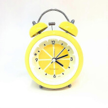 (As show, One size) Shxx Creative Children's 3-inch Alarm Clock Cartoon Creative Fruit Bell Alarm Clock, Suitable For Student Bedroom Bedside Alarm Clock Xqsz502
