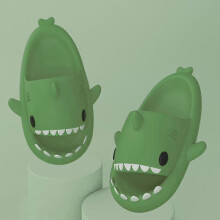 (As show, One size) Shark Slippers Non-slip Shower Bathroom Slippers Soft Summer Slide Sandals For Girls And Boys