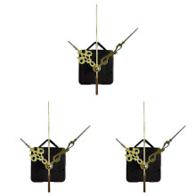 (As show, One size) 3pcs Retro Mute Wall Clock Silent Movement Kit With Hook Clock Mechanism Parts Without Battery (a Clock Core And 3 Pointers)