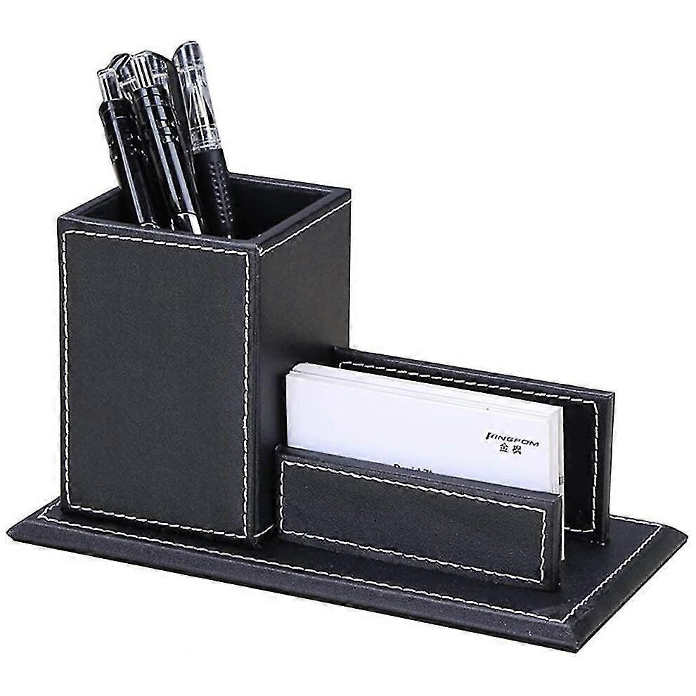(As show, One size) Creative Pen Holder With Business Card Stand (black)-image-OPC-PH9FG9V-NEW