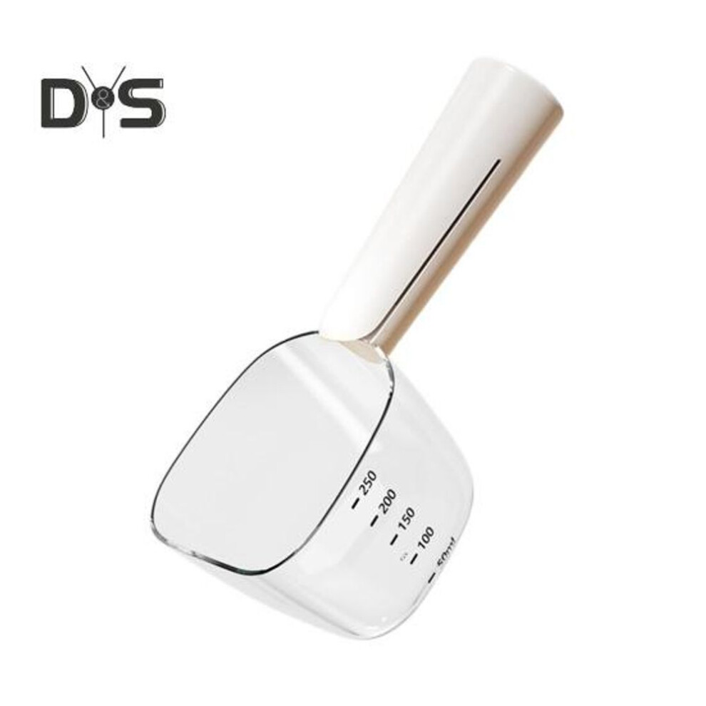 (white) Dog Food Scoop With Accurate Measurement Dual-function Cat Food Scoop 1 Cup Capacity Pet Food Measuring Scoop For Pet Feeding