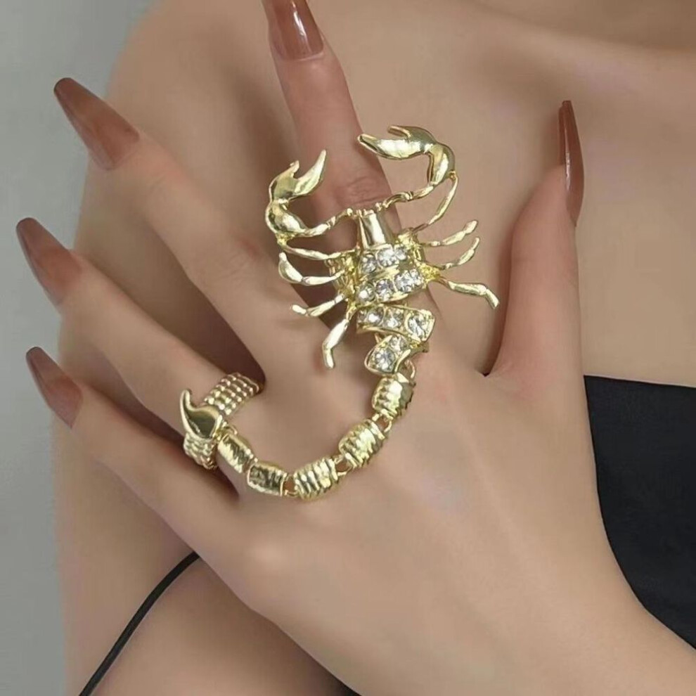 (gold, Scorpion 03) Exaggerated Scorpion Bracelet For Women: Sweet, Cool Style With Micro-inlaid Zircon And 3D Design