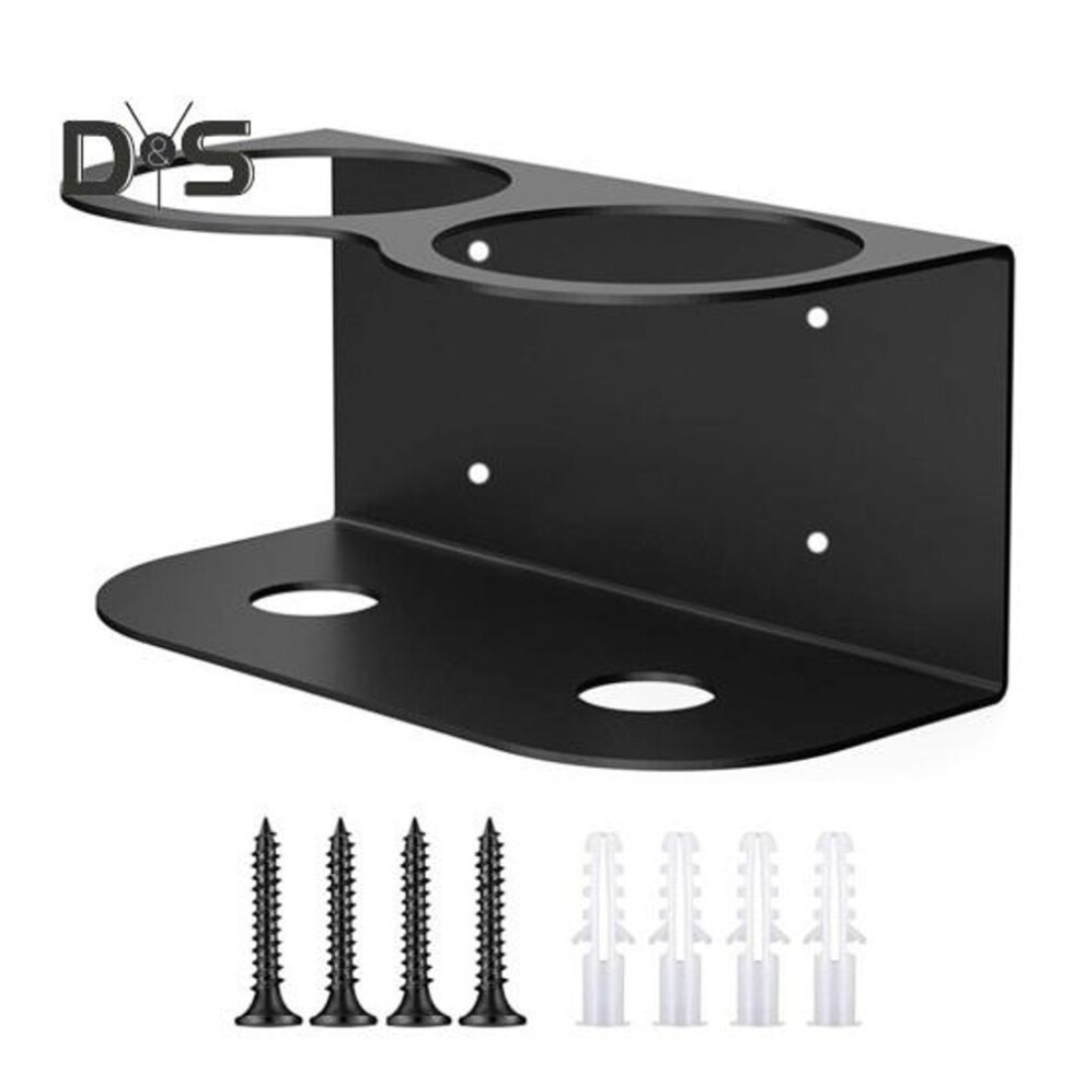 (as the picture, 2Holes) Spray Bottle Holder Storage Rack Rustproof Strong Load-bearing Easy Install Wall Mount Paint Bottle Organizer