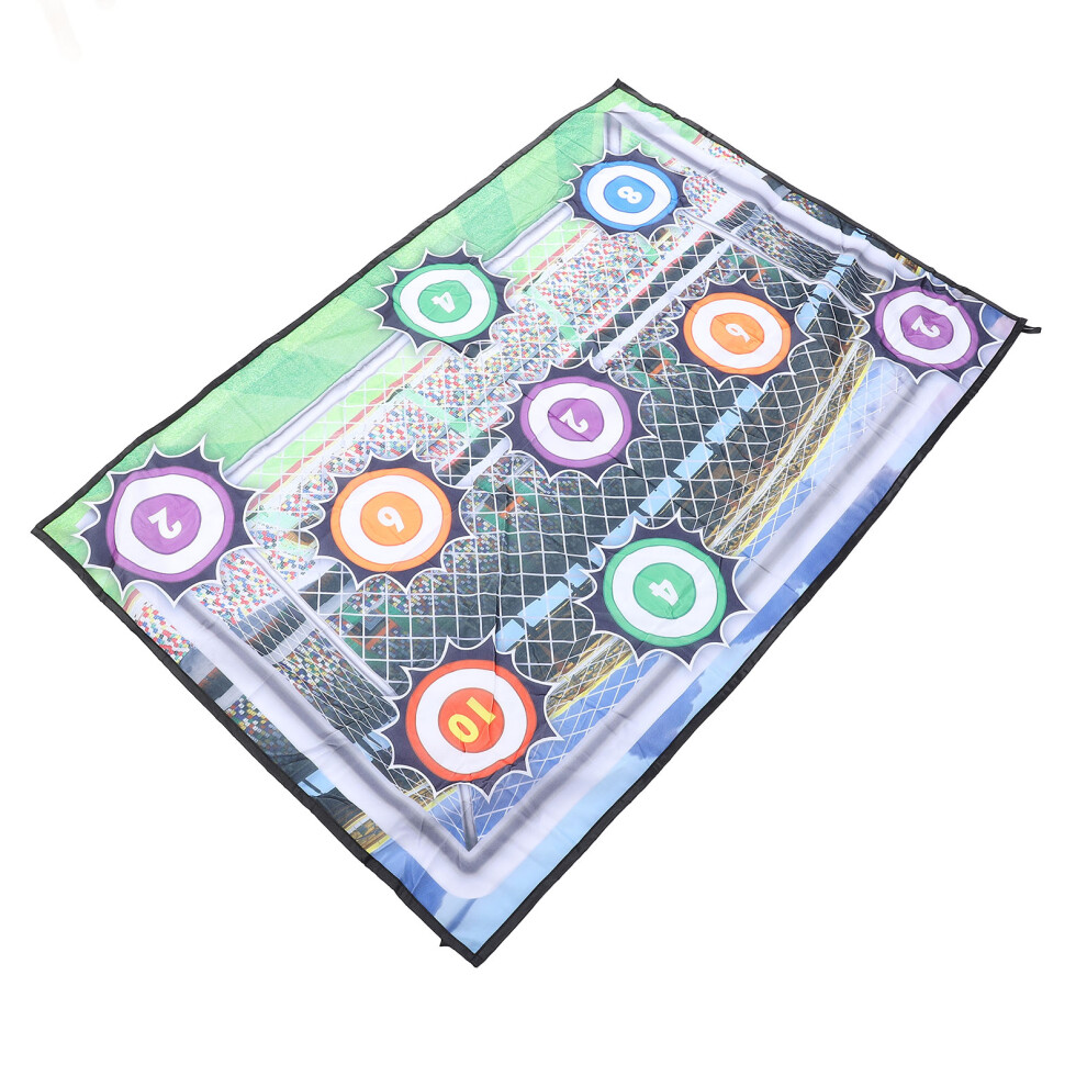 Soccer Ball Game Mat Set Indoor Outdoor Football Toss Target Game Toss Soccer Goal Game with Soccer Ball for Boys Type B