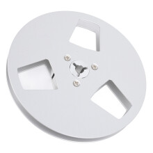 5 Inch Aluminum Empty Reel, 3 Holes, 1/4in Silver