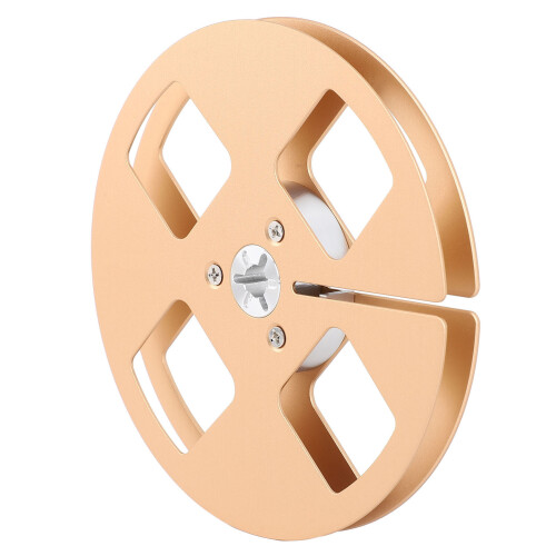 1/4 5in Aluminum Empty Reel - Gold, 4-Hole