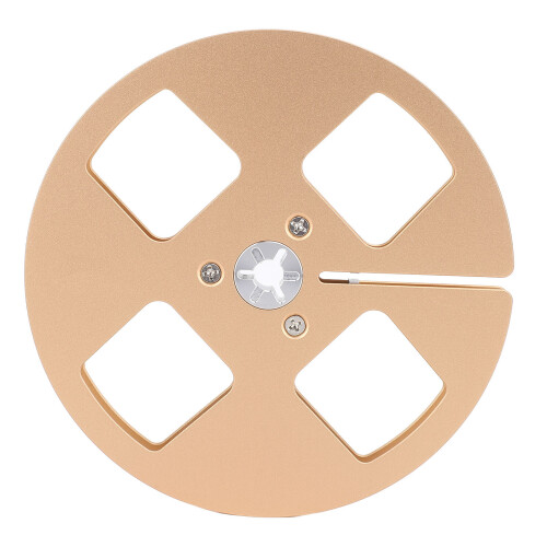 1/4 5in Aluminum Empty Reel - Gold, 4-Hole 2