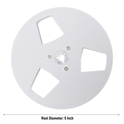 5 Inch Aluminum Empty Reel, 3 Holes, 1/4in Silver 1