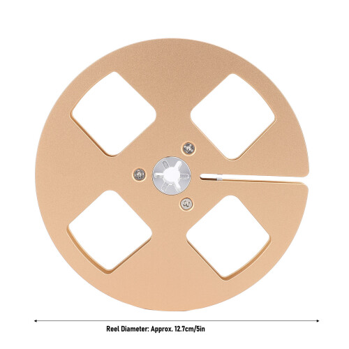 1/4 5in Aluminum Empty Reel - Gold, 4-Hole 1