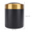 Small Desktop Trash Can 304 Stainless Steel Black 2