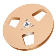 Gold Aluminum Empty Tape Reel 5-Inch, 3-Hole 1/4in
