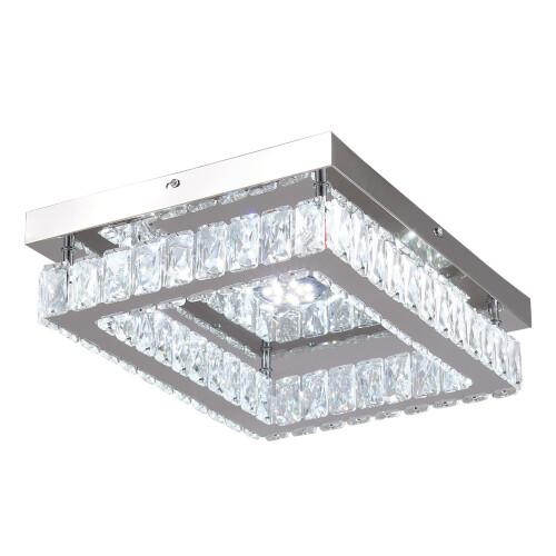 Living And Home (White Light) 25W Rectangular Crystal Ceiling Light Chandelier 2