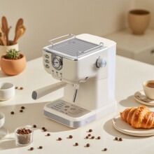 Retro Coffee Espresso Machine with Latte Milk Frother