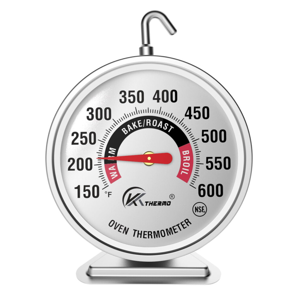 KT THERMO 3 Large Oven Thermometers NSF Accurately- Large Rotary Hook & Easy to Read Large Reading Number Shows Marked Temperature for Kitchen Food co