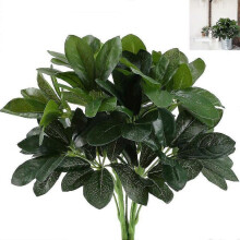 Artificial Shrubs Plants Fake Silk Schefflera Bushes Real Touch Faux Greenery Leaf Arrangements Indoor Outdoor Garden Office Home Table Centerpieces W