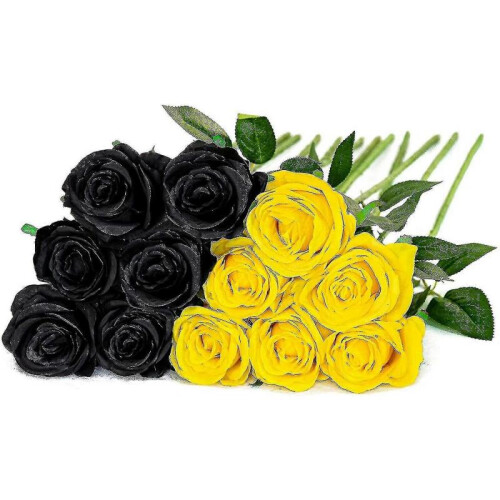 12 Pieces Artificial Roses Fake Silk Roses