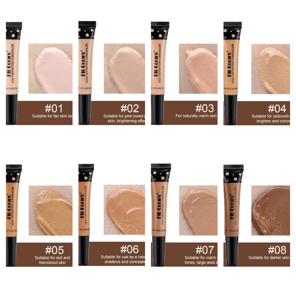 (Mixed (message), 2pcs) Fit Colors Tube Concealer Nourishing Liquid Foundation Covers Dark Circles And Acne Spots