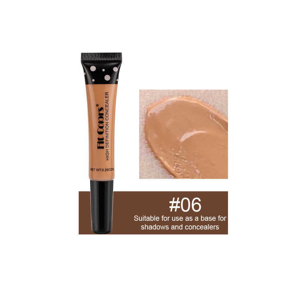 (#06 Suitable for use as a base for shadows and concealers, 1pcs) Fit Colors Tube Concealer Nourishing Liquid Foundation Covers Dark Circles And Acne