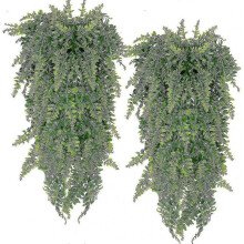 2 Pack Artificial Hanging Vines Plants Fake Ivy Ferns for Outdoor Uv R