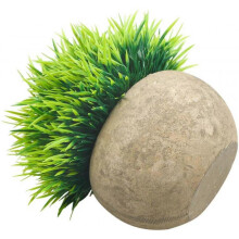 Mini-home \u0026 Garden \u003e Decor \u003e Artificial Flora Artificial Green Grass Faux Plant Topiary Shrubs with Gray Pots for Bathroom