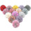 10 Pieces 6cm Hydrangea Flower Head Silk Artificial( Color : Rose Red ) 2