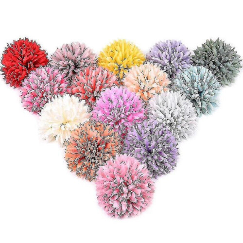 10 Pieces 6cm Hydrangea Flower Head Silk Artificial( Color : Rose Red ) 1