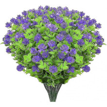 Outdoor Artificial Flowers, Pack Of 10 Decorative Flowers Uv Resistant Artificial Flower