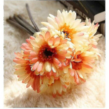 Artificial Daisy Flower Bridal And Bridesmaid Bouquet 7 Silk Daisy Diy Decoration Autumn Landscape
