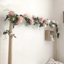 Yaju Imitation Of Rose Vine, Faux Vine Intertwining Decoration (2pcs, Red,the Vine Only)