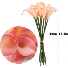 20pcs Artificial Calla Lily Real Touch Flower Bouquets Artificial Silk Flower for Bride