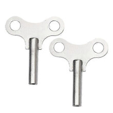 (As show, One size) 2pcs Steel Clock Key Metal Clock Key Sturdy Clock Tools Winding Chain Repair Tool For Home Shop Clock (silver, Longer Pattern)