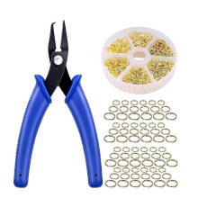 (As show, One size) 690Pcs DIY Split Ring Pliers Double Closed Jump Rings Craft Jump- Opener compatible with Jewelry Necklaces and