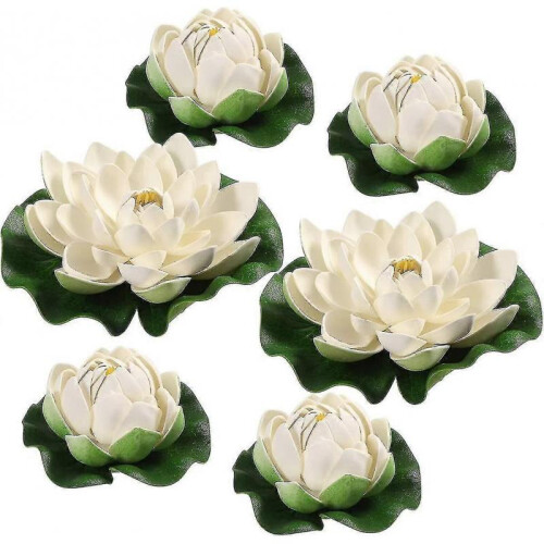 6pcs Artificial Lotus Flower Lotus Leaf for Pond