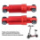 1 Pair Rear Shock Absorber, Electric Scooter, Red 5