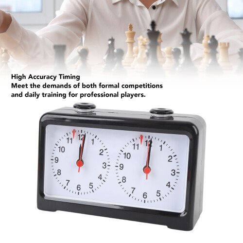 Mechanical Analog Chess Clock, ABS, 1x AA, Quiet 2
