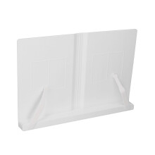Multifunction Desktop Book & Tablet Holder with Ergonomic Design White Finish