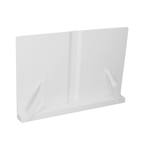 Multifunction Desktop Book & Tablet Holder with Ergonomic Design White Finish