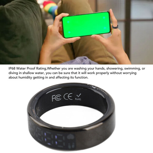 Smart Ring with Display, IP68, 18mAh, Size 12 2