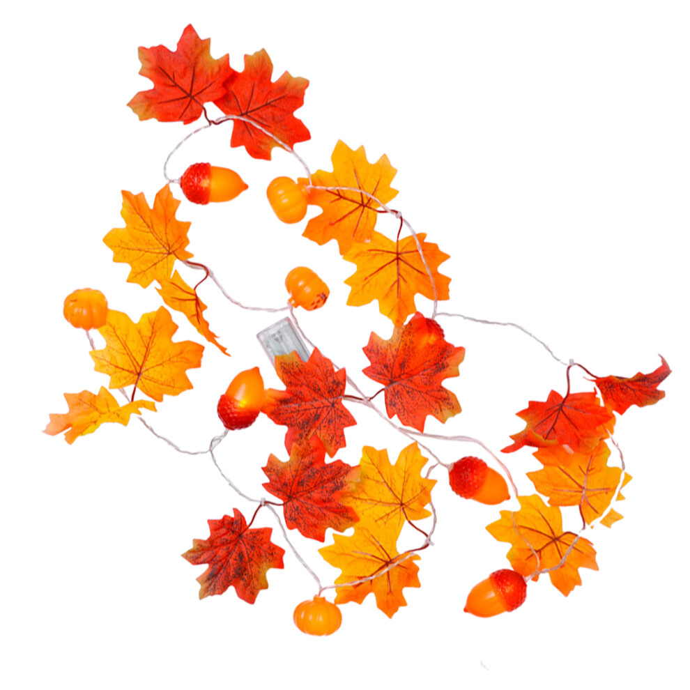2 Pack Maple Leaves String Light Fall Decorations for Home Total 13Ft 20LEDs Warm White Battery Operated Hanging Garland for Front Door Wal-image-OPC-PH9FMRD-NEW