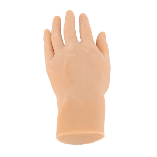 Realistic Silicone Male Hand Model, Left, Flexible