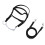 Nylon Black Bridle Rope S for Ponies 1.3m 1