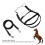 Nylon Black Bridle Rope S for Ponies 1.3m 5