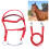Nylon Adjustable Horse Bridle Headstall, Red, L 8